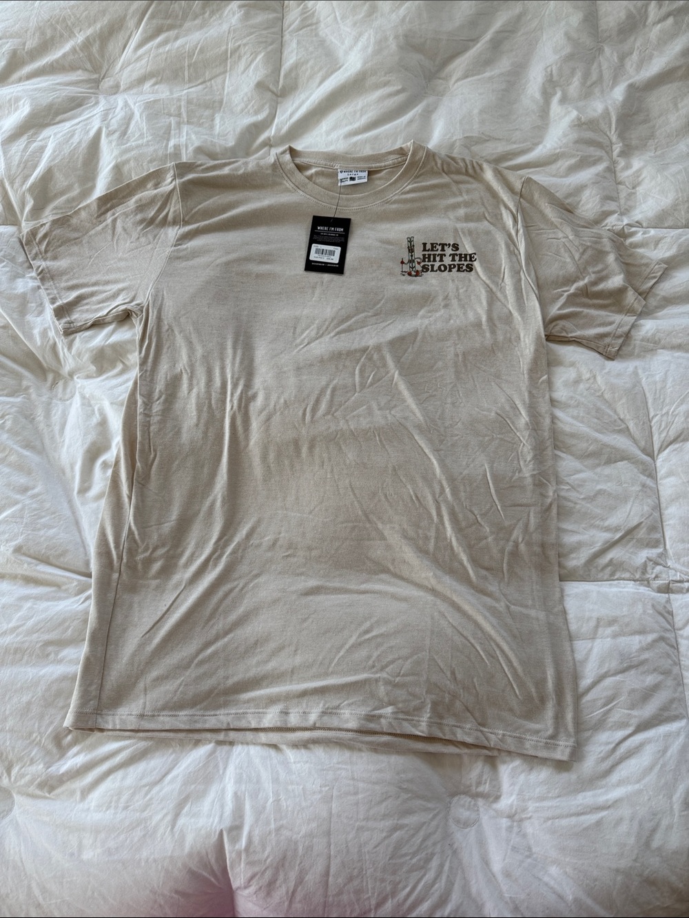 Let’s Hit The Slopes Short-Sleeve Tee - Beige